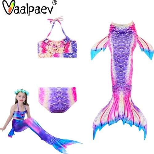 Mermaid Swimsuit for Girl Kids Swimming Costume Daughter Top Trunks Dress Birthday Gift Childrens Swimwear Fairy Beach Bikini