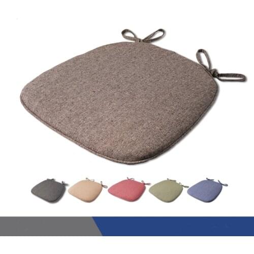 Brief Flax Non-slip Chair Cushion Comfortable Home Sponge Dining Chair Cushions Washable Outdoor Garden Chair Pad Car Seat Mats