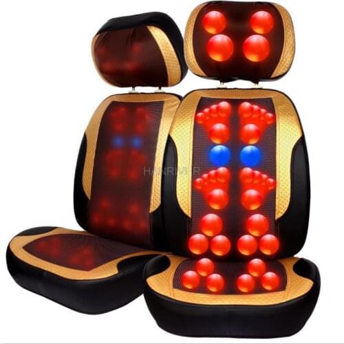 Neck Massager Back Heating Massage Cushion Electric Back Roller Massage Chair Multifunctional Full Body Massage Mattress