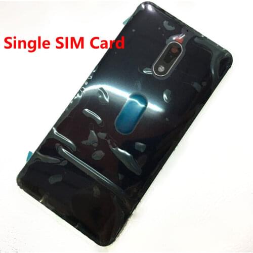 BINYEAE New Metal Battery Cover Rear Housing For Nokia 6 Single / Dual SIM Card Back Case Replacement Part
