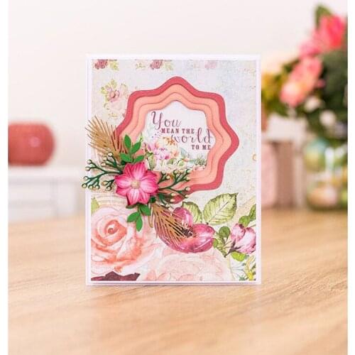 Multi-layer Flower Base Border Metal Cutting Dies 2021 New Diy Molds Scrapbooking Paper Making Die Cuts Crafts Christmas Dies