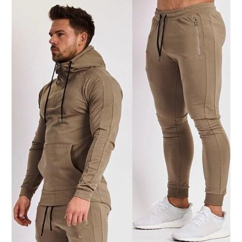 Autumn Winter Men Sport Suit Hoodies Sweatshirt sweatpant Casual Jogger Running Athletic Outfit Clothes Sports Wear Sweatsuit