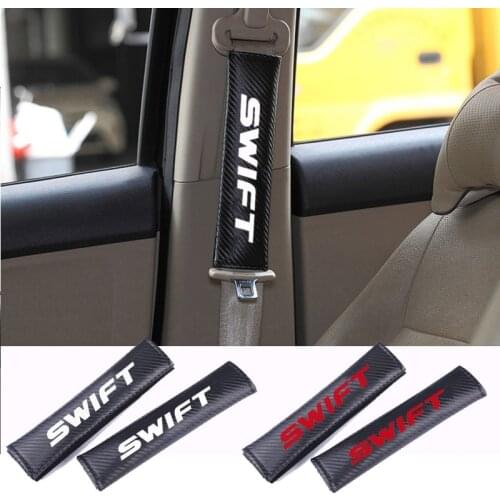 2pcs PU Fashion Car Seat belt shoulder Pads Car Seat Belt Cover for Suzuki Swift Car Accessories