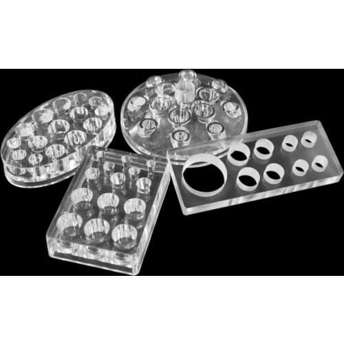 Tattoo Ink Cup Holder Acrylic Crystal Rack Tattoo Machine Pen Holder Stand for Ink Cups Caps Pigment Permanent Makeup Body Art