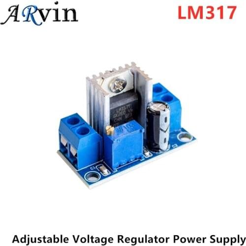 LM317 Adjustable Voltage Regulator Power Supply LM317 DC-DC Converter Buck Step Down Circuit Board Module Linear Regulator
