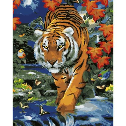 Self-painting digital oil painting diy hand-painted hand-painted hand-painted diy oil color filling coloring decompression