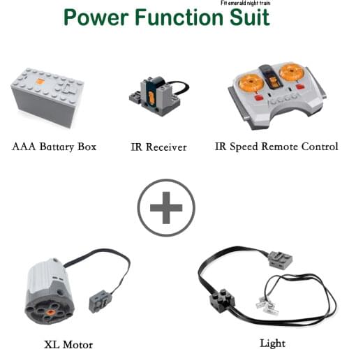 Expert Power Function for 10194 Emerald Train Set Technic City CREATOR Series LED Light Building Blocks Toys For Children Gifts