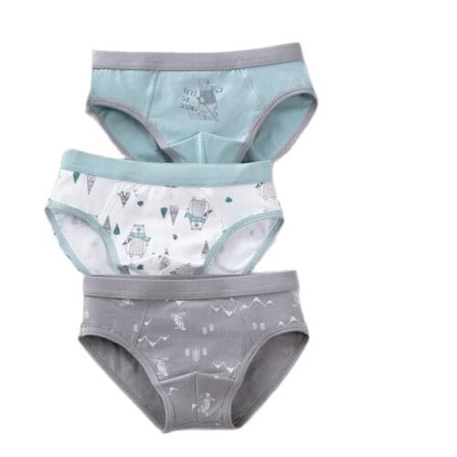 Big kids underwear 95%cotton+5%Spandex panties 3-18Y teenage knicker child briefs boys panties 3pcs/Lot boxer Yarn size 50 by 50