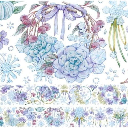 Amazing Snowflake PET Special Oil Washi Tapes Bullet Journal Masking Tape Adhesive Tape DIY Scrapbooking Washi Stickers