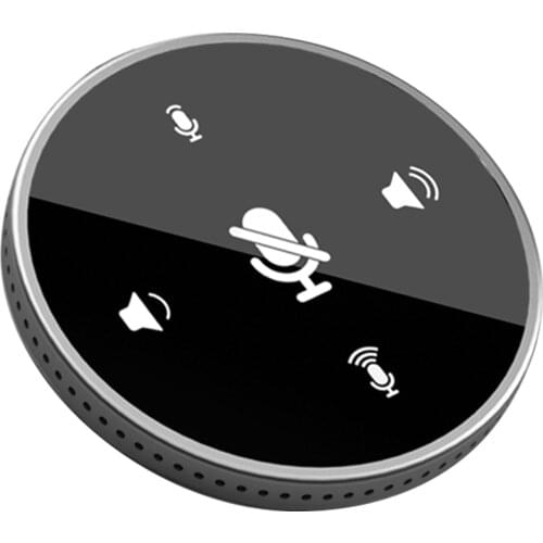 Omnidirectional Computer Conference Microphone Built-in Speaker Mic with USB Type-C Cable for Computer Meeting Live Streaming