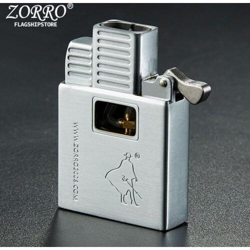 ZORRO Jet Smoking Lighter Hong Kong Origional Double Flame Windproof Cigarette Cigar Lighter Movement Inflatable Liner Wholesa