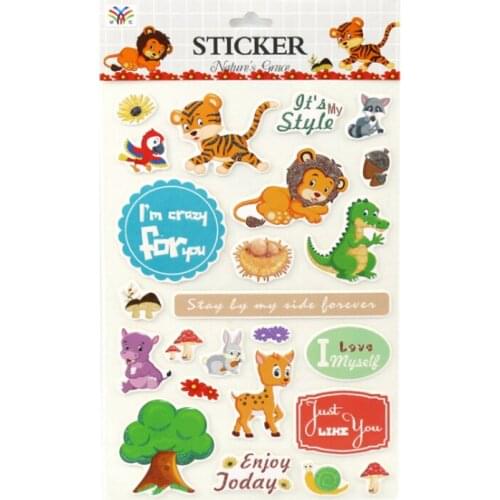 1 Sheet Kawaii Dinosaur Animal DIY Stickers Decoration Scrapbooking Stick Label Office School Supplies Stationery