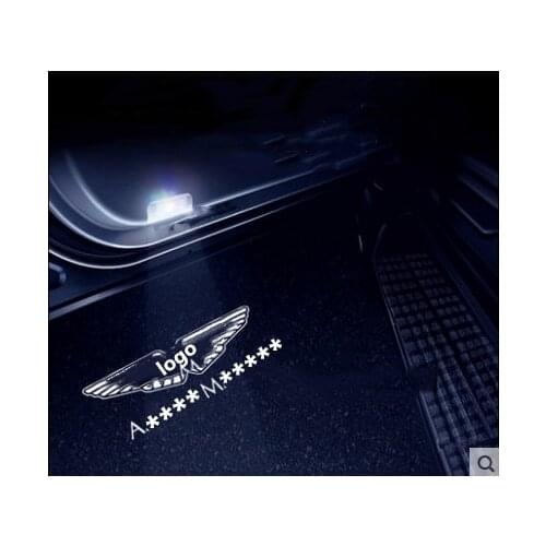 2PCS For ASTON MARTIN DB9 DB11 DBS V8 V12 VANTAGE 007 Logo HD Car LED Door Warning Light Projector Ghost Shadow Welcome Light