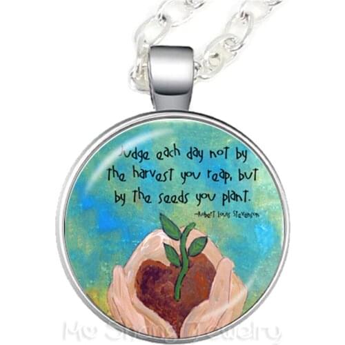 2018 New Merci Maitresse Glass Cabochon Pendant Necklace Trendy Jewelry Sweaterchain For Teachers Day gift