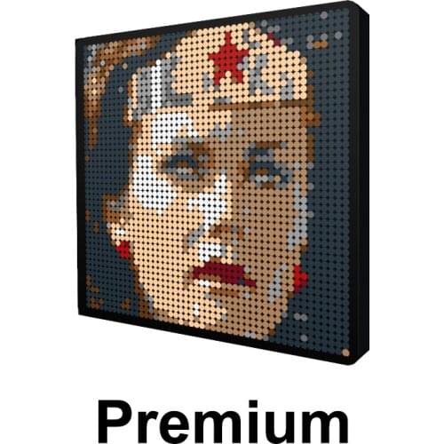 2583PCS Pixel Art The Widow for The Black Mosaic Painting DIY Bricks Sets Decorative Building Blocks Upgrade Model House Gift