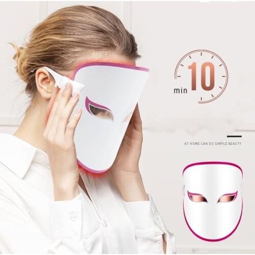 Skin Rejuvenation Mask 32 LED lights Red Blue Orange 3 Color Anti-acne Lighten Wrinkle Whiten Skin LED Therapy Mask Light Photon