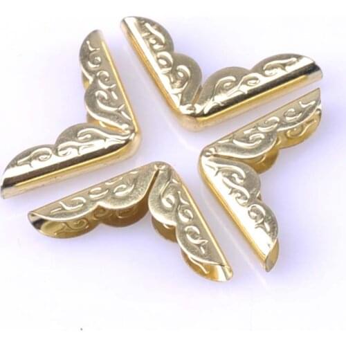 40pcs golden Book Scrapbooking Album Menu Folder Corner Protectors Metal Corner For Photo Album DIY 20x20x3mm cp1575