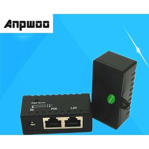 ANPWOO 10/100Mbp Passive POE DC Power Over Ethernet RJ45 POE Injector Splitter Wall Mount Adapter For IP Camera AP LAN Network