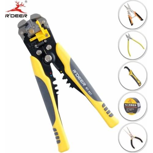 RDEER Automatic 205mm Crimping Pliers Wire Stripper Adjustable Cable Wire Cutter Stripping Pliers Electrician Hand Tools