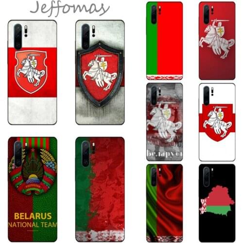 Belarus flag Accessories Soft black Phone Case For Huawei P9 P10 P20 P30 Pro Lite smart Mate 10 Lite 20 Y5 Y6 Y7 2018 2019