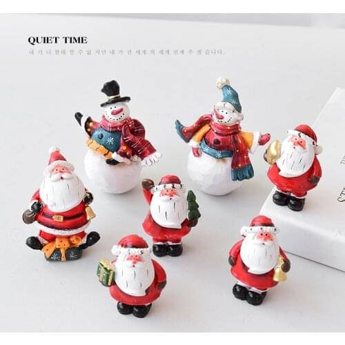 Tree Santa Claus doll desktop decoration Snowman props scene decoration Christmas decorations