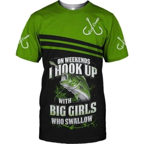 Summer new mens and womens 3d printed short-sleeved T-shirt fashion animal carp printed T-shirt 2021