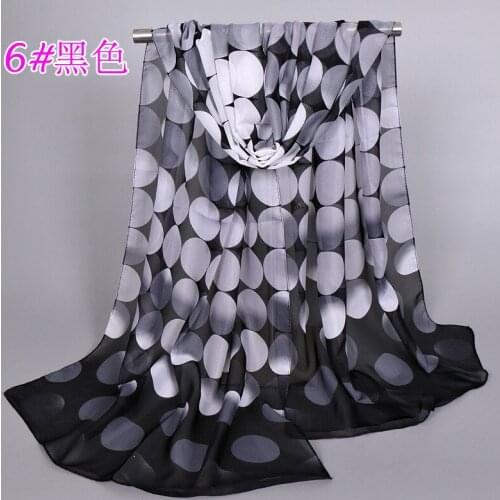 Hot-selling Silk Chiffon Scarf Hangzhou Autumn Printing Fashion Big Circle Long Scarf Sunscreen Silk Scarf Four Seasons Present