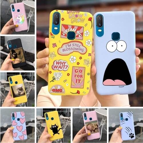 Cute Cartoon Cover For Vivo Y12 Case 1904 1940 Soft TPU Phone Cases For Vivo Y11 Y12 Y15 Y17 Y19 Phone Case Vivo Y19 1915 Bumper