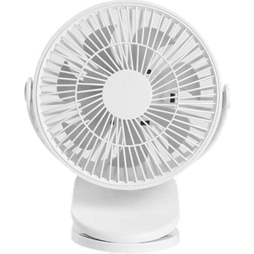 Mini USB Fan with 2400 MAh Battery, Clip Mini Table Fan, 360 Degree Adjustable, Quiet Small USB Fan for Office, Car