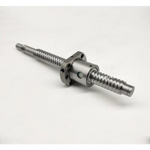 SFU2010 1200mm Ball Screw Set : 1 pc ball screw RM2010 1200mm+1pc SFU2010 ball nut cnc part standard end machined for BK/BF15