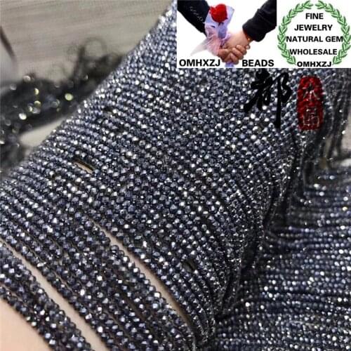 OMHXZJ Wholesale ZB331 2x3 3x5mm DIY Bracelet Necklace Jewelry Making Accessories Components Natural Stone Fine Terahertz Beads