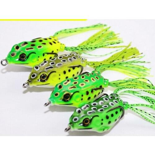 Whole Sale 200pcs/lot 6.5CM 13G Soft Plastic Fishing Lures New Frog lure Artificial Fish Tackle with retail package