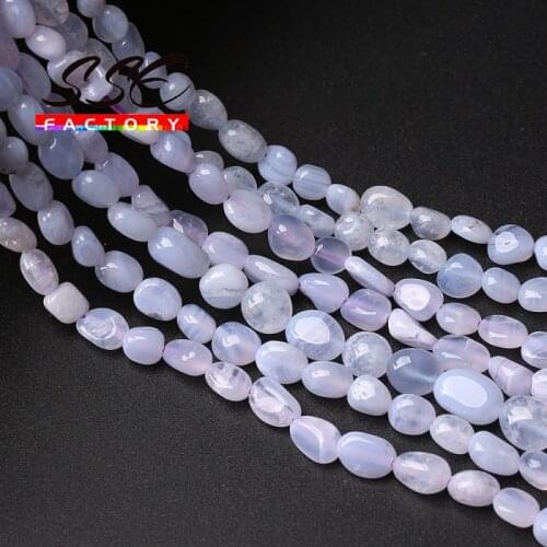 Wholesale Irregular Natural Purple Lace Agates Beads Purple Stone Beads For Jewelry Making DIY Bracelet Necklace Strand 15'' S4