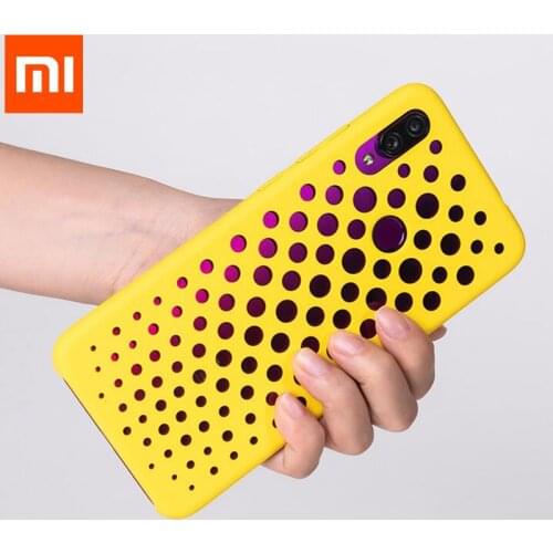 Cool Original Xiaomi Redmi Note 7 Case Full Protection Hollow Matte Hard Cover For Redmi Note 7 breathable Phone Cases Note7