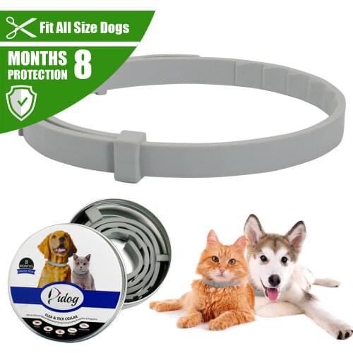 Pet Dog Collar Anti Flea Ticks Mosquitoes Outdoor Protective Adjustable PET Collar 8 Months Long-term Protection Puppy Collar