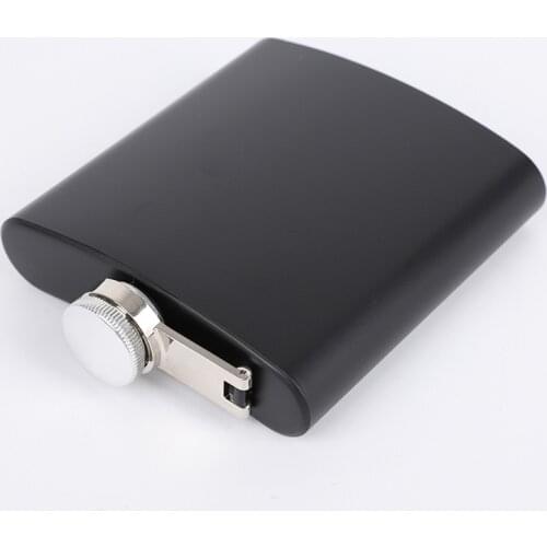 6oz Hip Flasks Leak Proof Stainless Steel Alcohol Hip Flasks Whiskey Wine Bottle Kits Alcohol Container Black Matte Gift Outdoor