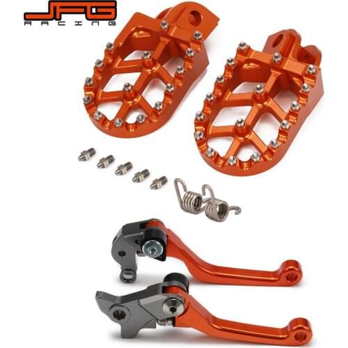Motorcycle CNC Foot Pegs Pedals Rests Footpegs And Brake Clutch Lever For KTM SX65 2009 2010 2011 SX85 2003-2011 Dirt Bike
