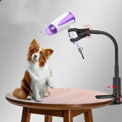 Pet 360 Degree Rotating Freely Retractable Rack for Dog Hair Dryer Stand Fixed Bracket Cat Grooming Dryer Support Frame Braces