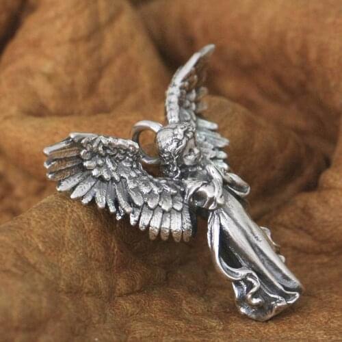 LINSION Good Details Jewellery Charms Little Angels 925 Sterling Silver Pendant TA281 JP