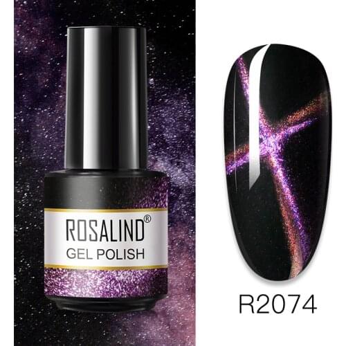 ROSALIND 9D Cat Eye Nail Gel Varnish Hybrid Magnet Set Semi-permanent For Nail Art Design Nail Polish Soak Off UV LED For Nails