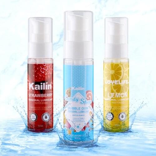 Portable Sex Lubricant 30ml Water-based Strawberry/Lemon/Mint Flavor Oil Vaginal Anal Gel Adults Sex Products Oral Lube Sexshop