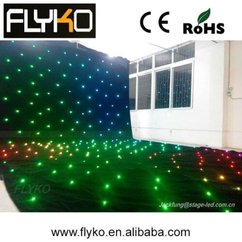 Christmas lights new products 5m high 7m wide rgb full color pack led curtain led star curtain