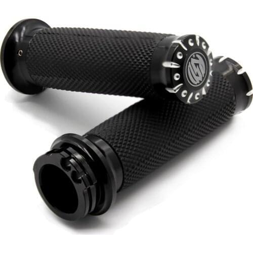 RSD 25MM Motorcycle Handlebar Grips CNC Handle Bar Grips For Harley Sportster Cruiser Bobber Chopper Custom