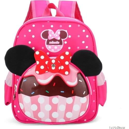 Disney Kindergarten Schoolbag Boy Children Minnie Mickey Backpack Cute Cartoon Backpack 2-5 Years Girl Pink Travel Backpack Gift