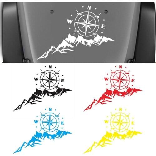 Universal 3D Car Stickers Sports Compass Reflective Vinyl Mountain Car-Styling Decals For Car Body Anti-dust Personality Sticker