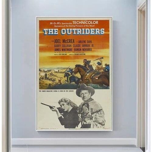 V0743 The Outriders Vintage Classic Movie Wall Silk Cloth HD Poster Art Home Decoration Gift