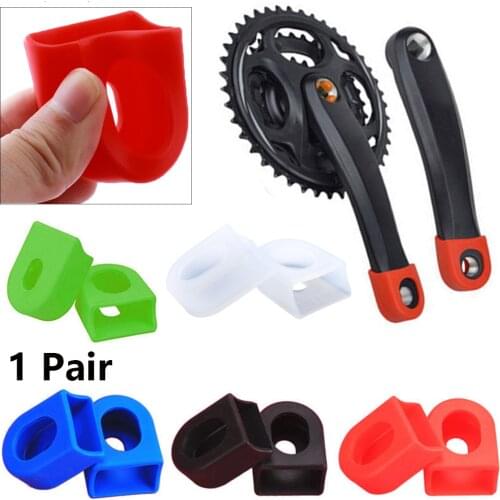 1Pair Multicolor Silicone Crank Protector Gel Sleeve Protective Sheath Crankset Arm Boots Dustproof Cover Bicycle MTB Accessory