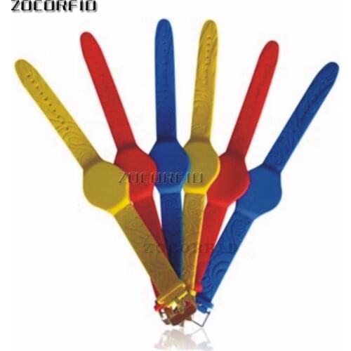 10pcs/lot 125Khz RFID EM4100 Waterproof Proximity Smart Card wristband bracelet ID card for access control