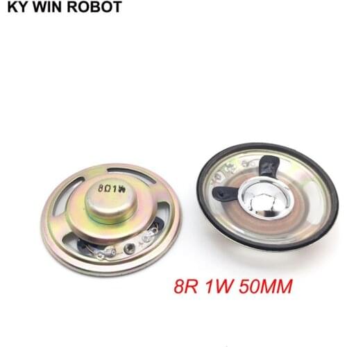 2pcs/lot New Ultra-thin speaker waterproof 8 ohms 1 watt 1W 8R speaker Diameter 50MM 5CM thickness 12.5MM