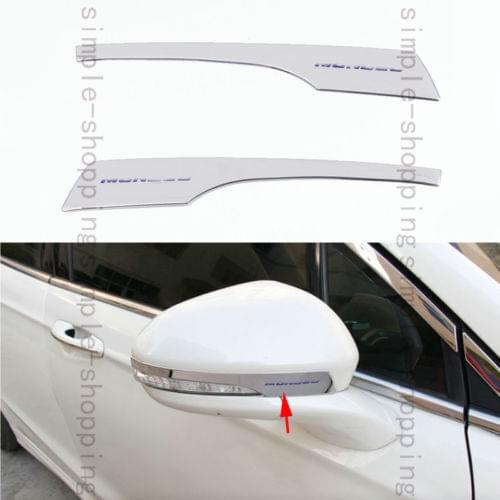2PCS Stainless Steel Rearview Mirrors Cover Trim For Ford Fusion Mondeo 2013-16